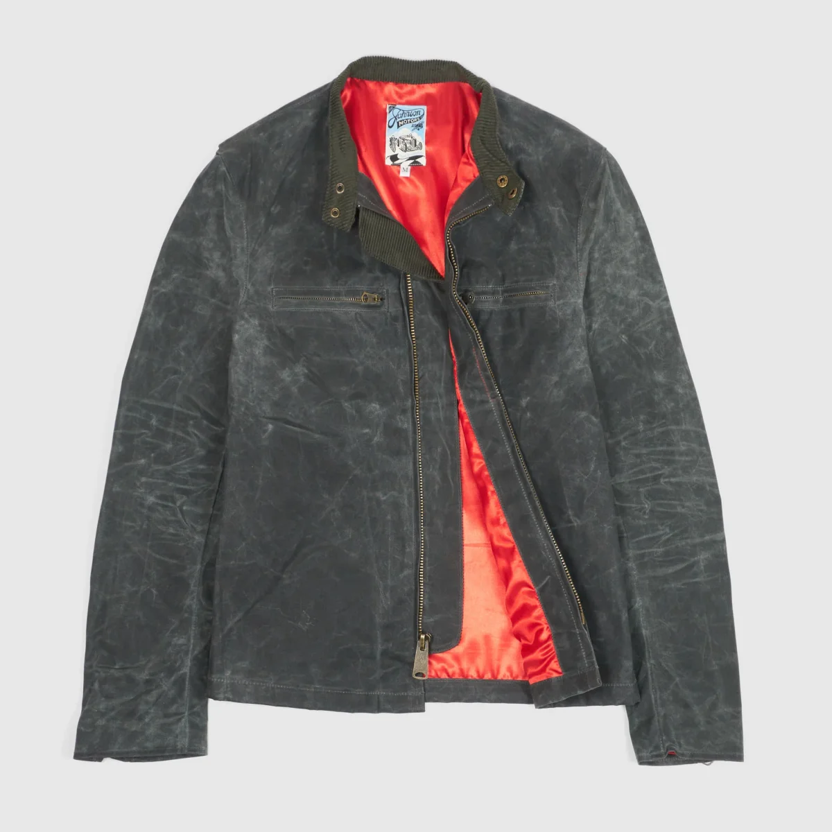 Johnson Motors Heavy Canvas Waxed Cafe Racer Jacket - Image 3