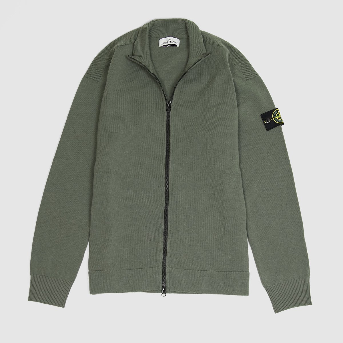 Stone Island Knitted Full-Zip Turtleneck Cardigan