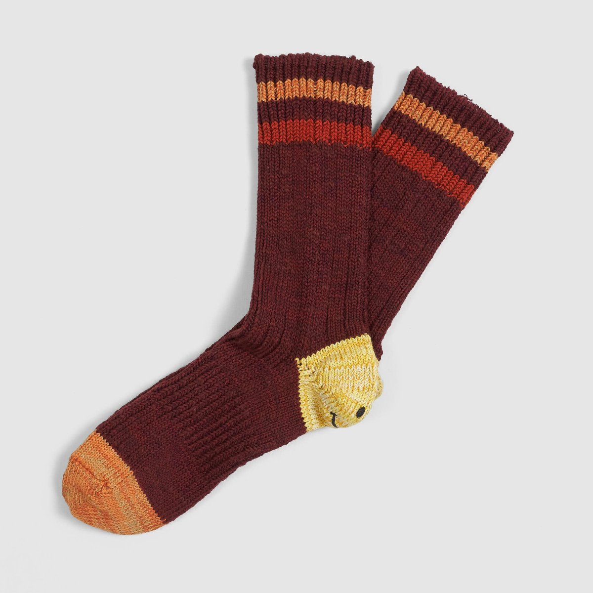 Kapital Ivy Heel Hold Cotton Smiley Socks