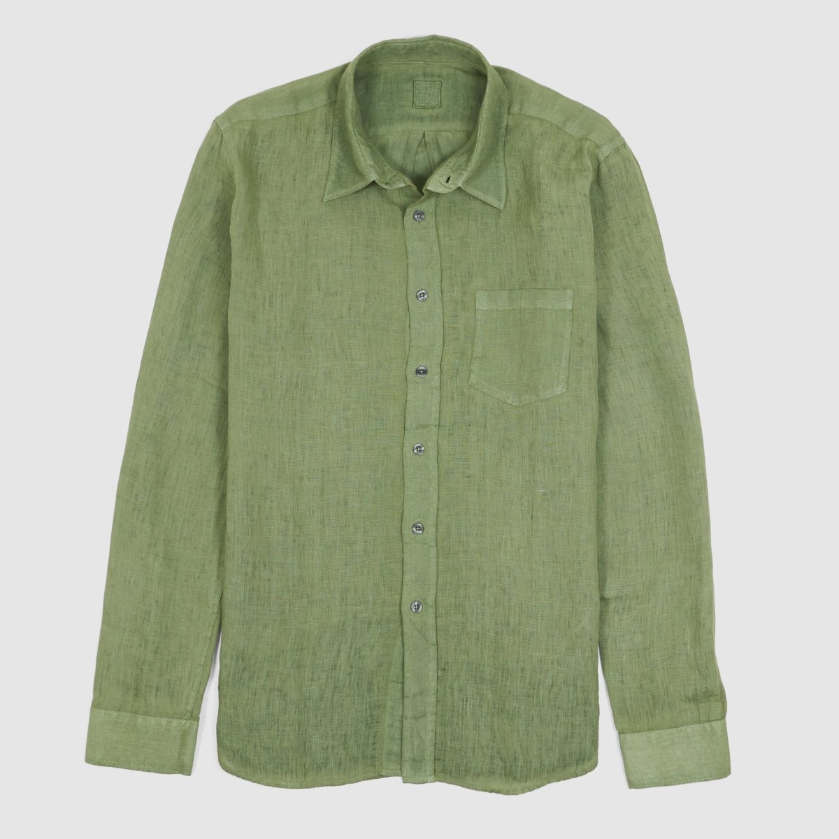 120% Lino Men Long Sleeve Linen Shirt