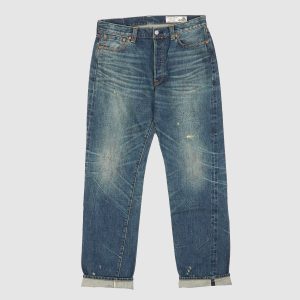 Double Helix 5-Pocket Straight Leg Jeans Hard Washed