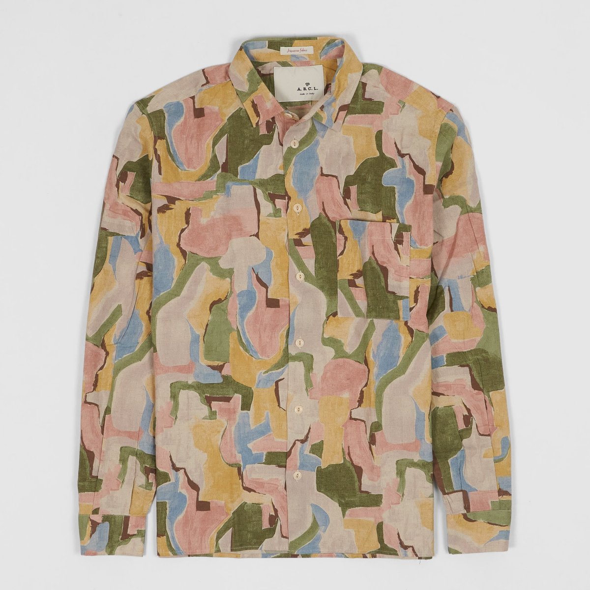 A.B.C.L Long Sleeve Printed Linen Shirt