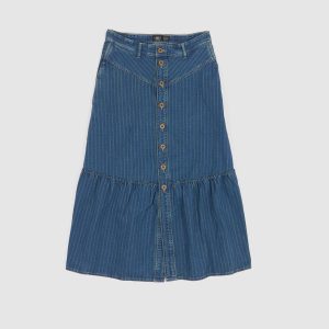 Double RL Ladies Indigo Striped Denim Skirt