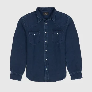 Double RL Indigo Cotton Chamois Canvas Shirt