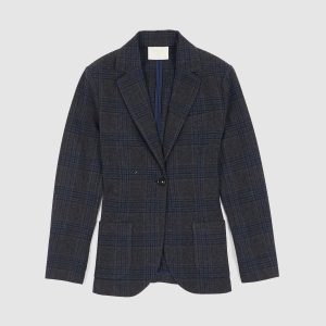 Circolo 1901 Ladies 2-Button Checkered Blazer