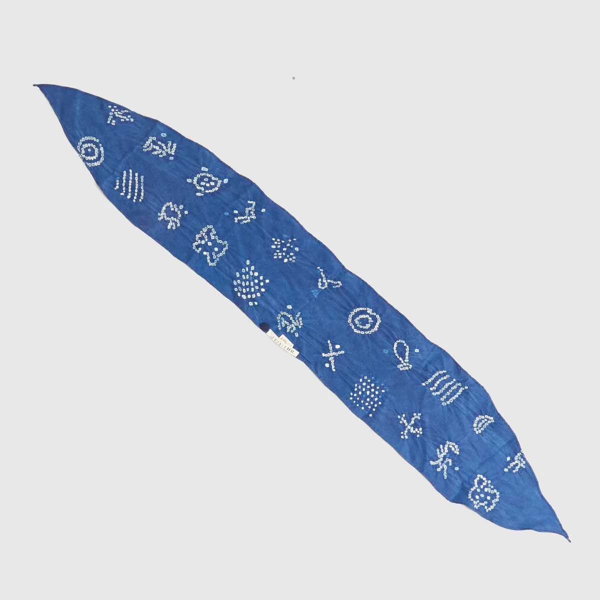 11.11 / eleven eleven Indigo Silk Batique Stripe Bandana - Image 3
