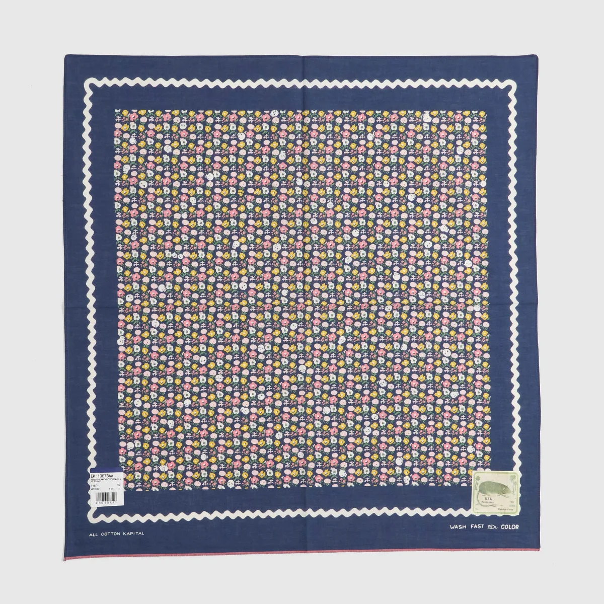 Kapital Skull and Flower Bandana