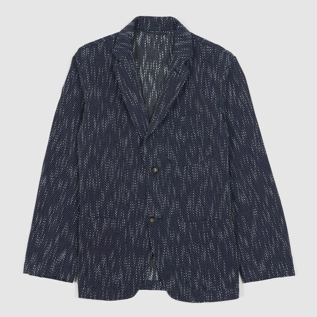 Blue Blue Japan Light Slub Yarn Two Button Sashiko Blazer